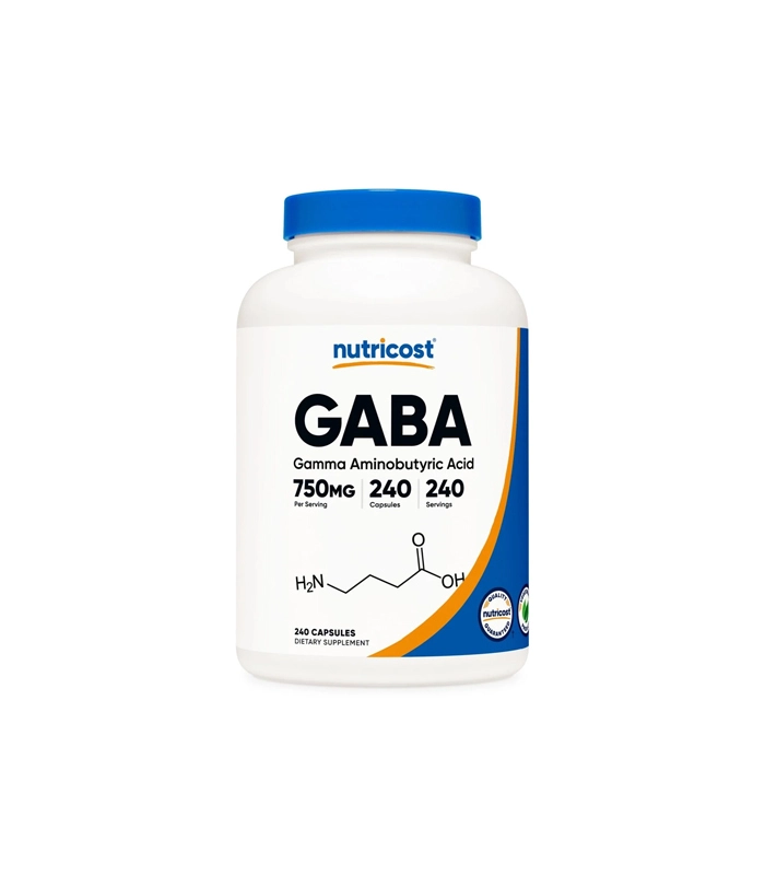 Nutricost GABA (Gamma Aminobutyric Acid) 750mg, 240 Capsules, 240 Servings