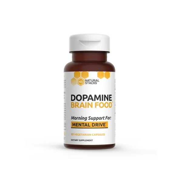 NATURAL STACKS Dopamine Focus Supplement & Memory Supplement for Brain w/L-Tyrosine