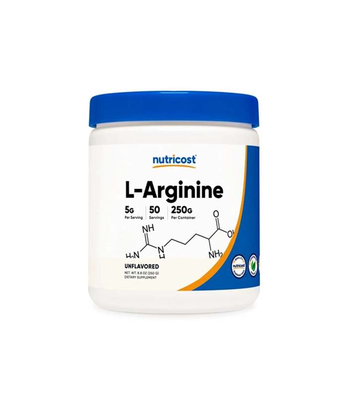 Nutricost L-Arginine (250 Grams) - Pure L-Arginine Powder - 5000mg Per Serving; 50 Servings