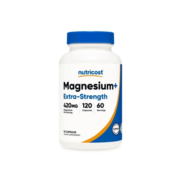 Nutricost Magnesium+ Extra Strength 420mg, 120 Capsules - 60 Servings.